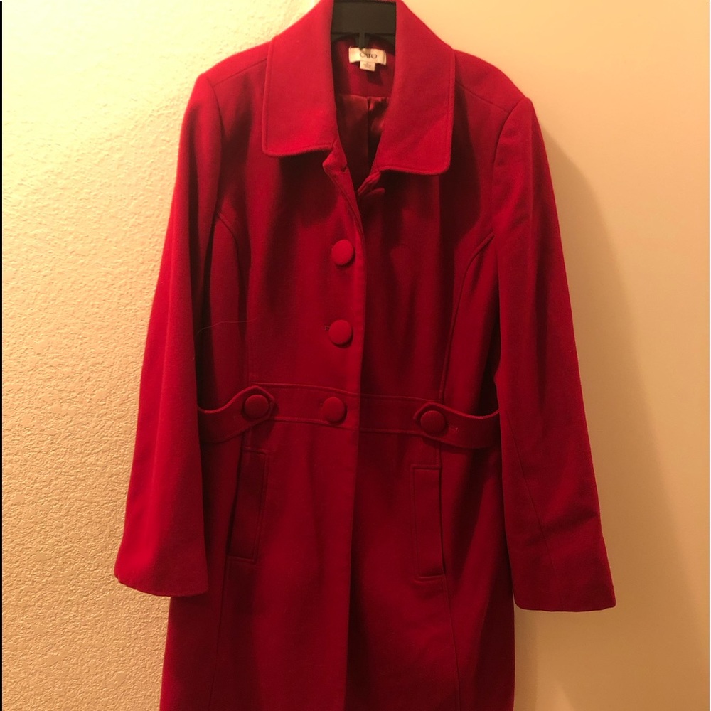 Cato button up pea coat